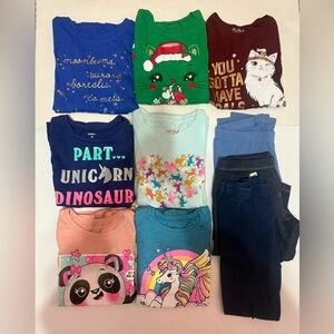 The Children Place Girls 7 long sleeve T-shirt +3 Pants